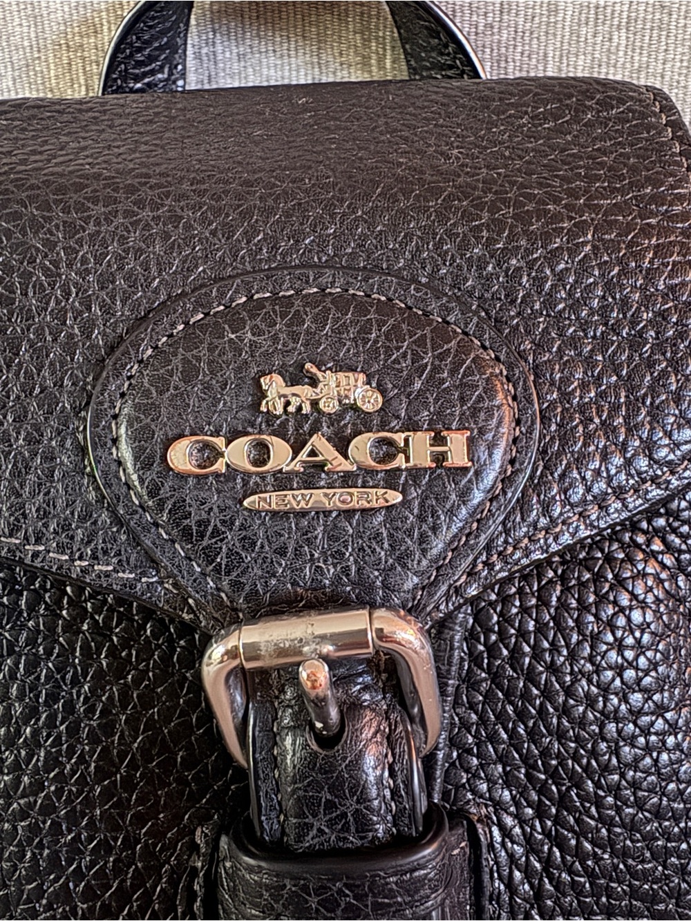 Coach Amelia Convertible 3-Way Backpack Crossbody Shoulder Bag Black CL408 - Picture 9 of 9
